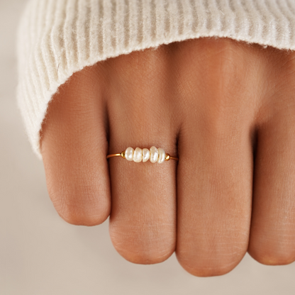 Manon™ | Bague Perles Or Élégantes