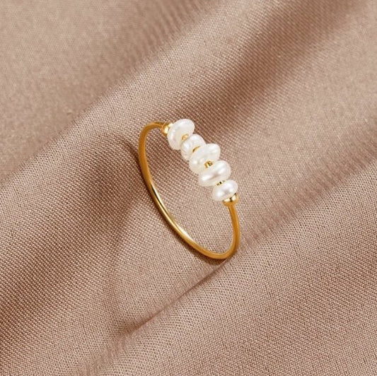 Manon™ | Bague Perles Or Élégantes