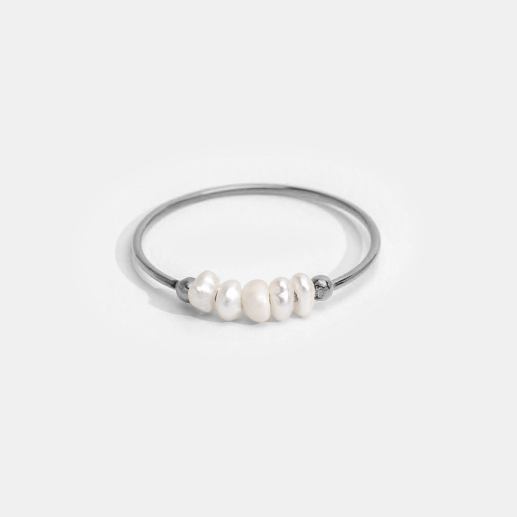 Lucie™ | Bague Perles Argent Fines