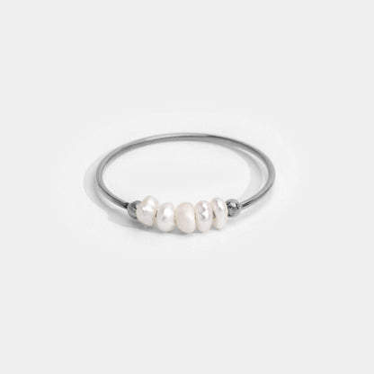 Lucie™ | Bague Perles Argent Fines