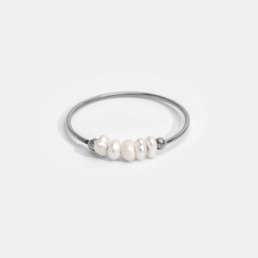 Lucie™ | Bague Perles Argent Fines