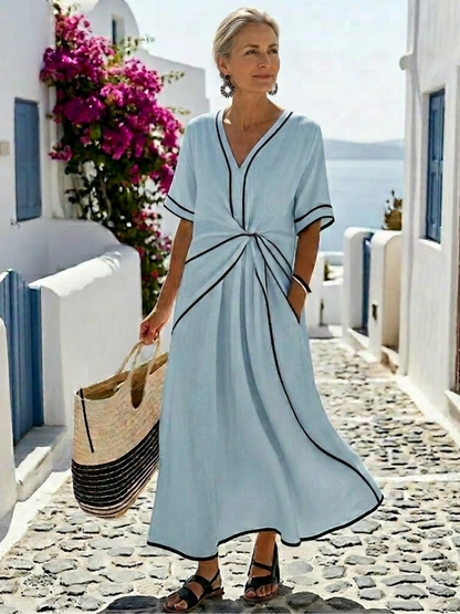 Camille | Robe Midi à Décolleté en V