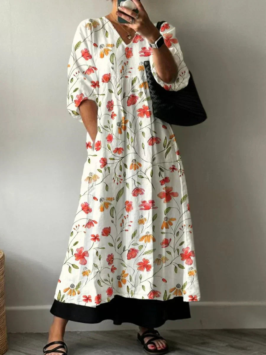 Chloé | Robe Élégante à Motif Ana