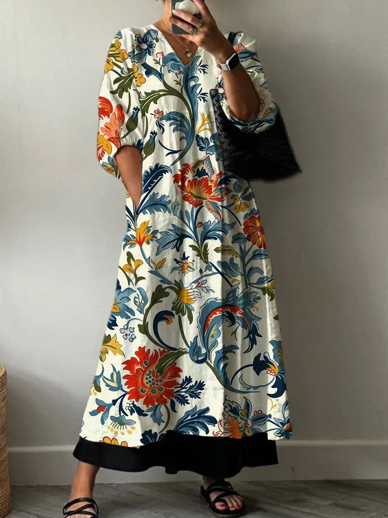 Pauline | Robe Élégante Imprimée