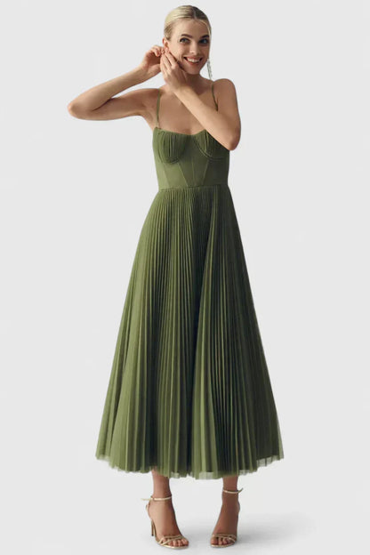 Vélina™ | Robe Bretelles Plissée