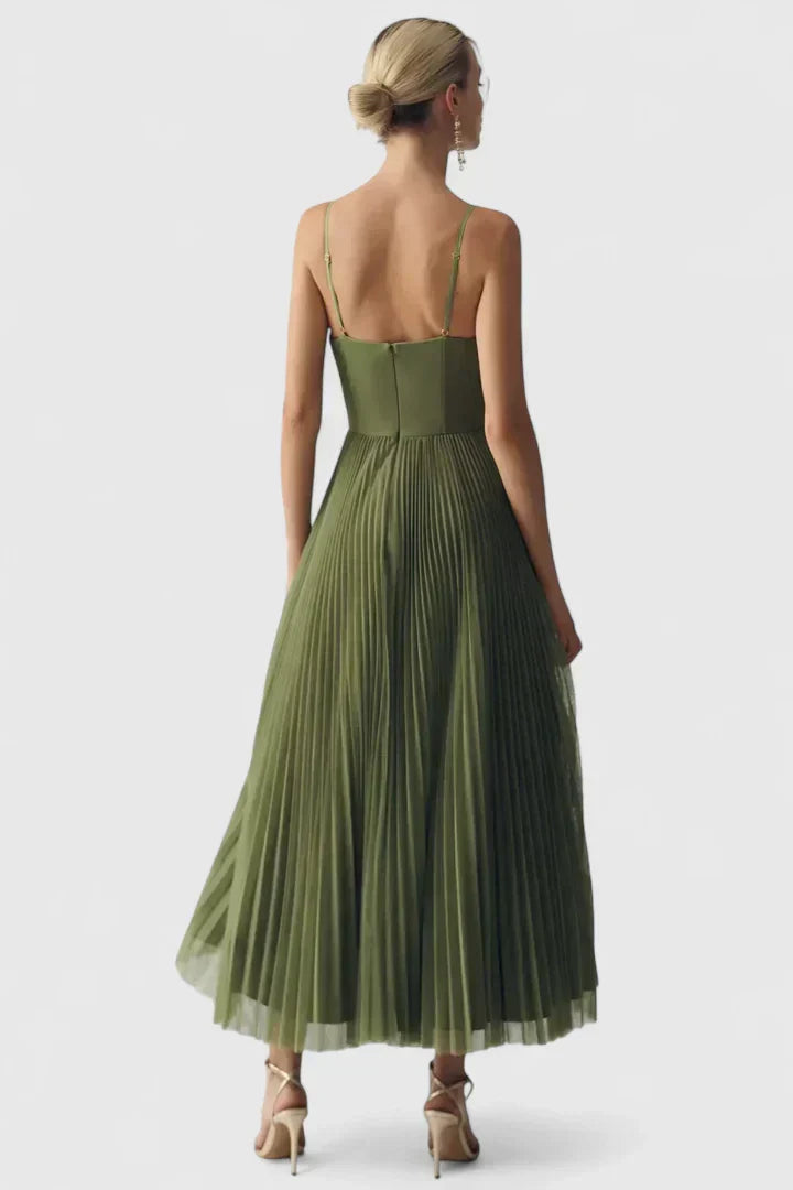 Vélina™ | Robe Bretelles Plissée