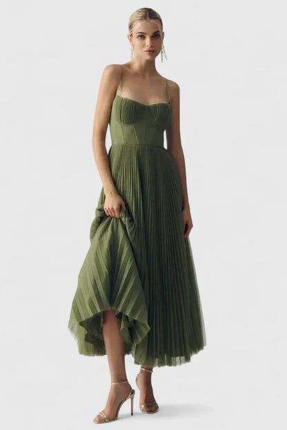 Vélina™ | Robe Bretelles Plissée