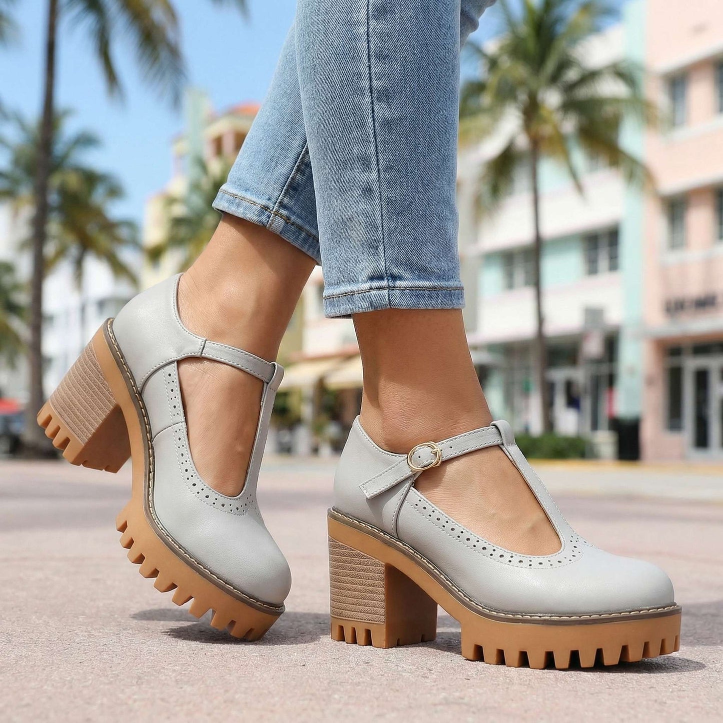 Sophie | Talons Mary Jane à Bride en T