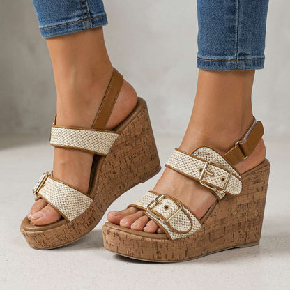 Jeanne | Sandales Compensées à Brides