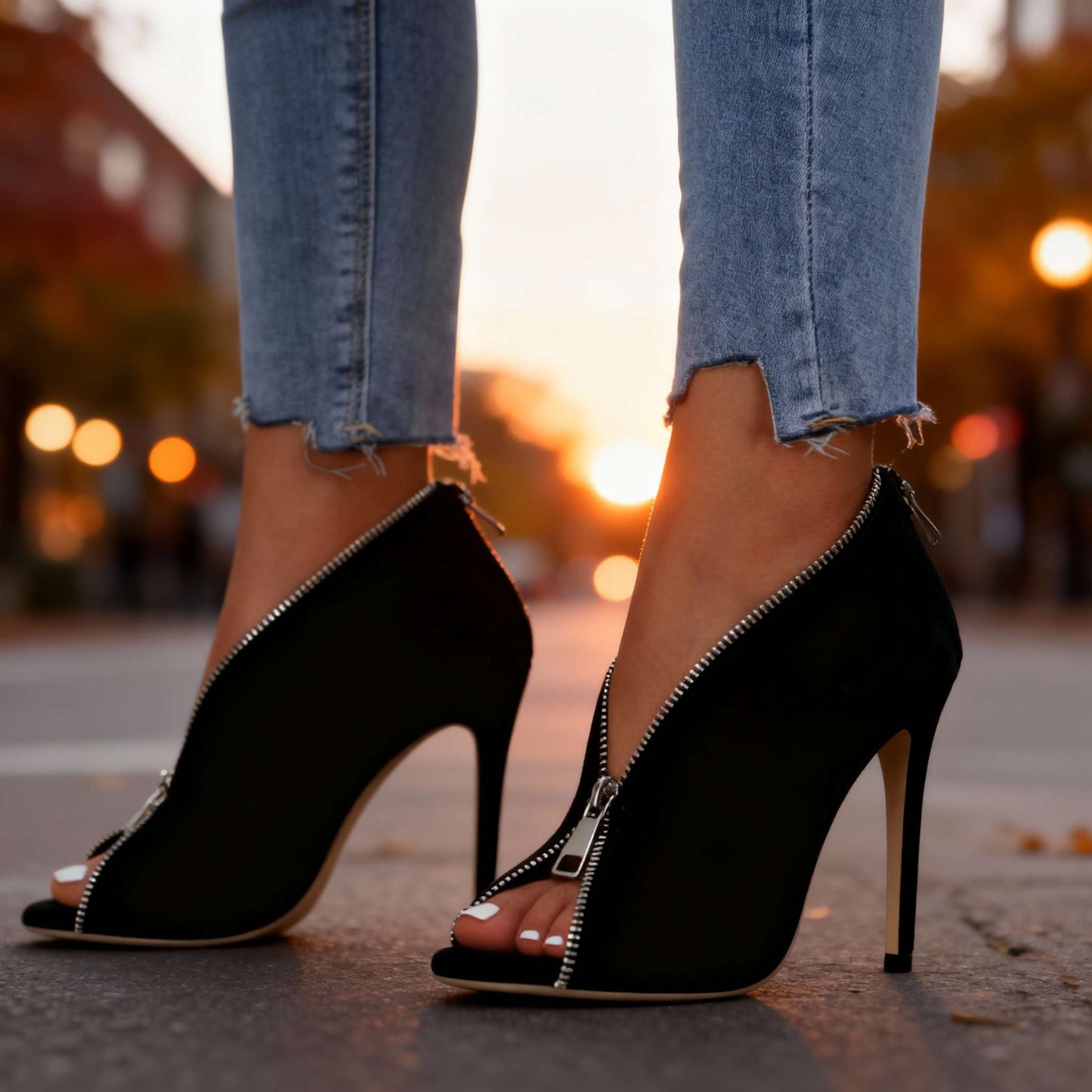 Sarah | Talons à Fermeture Éclair Élégants