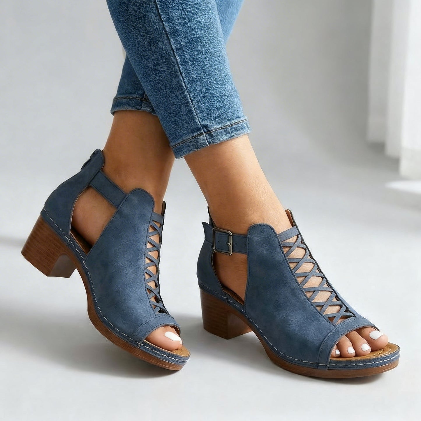 Louise | Talons Ouverts à Boucle