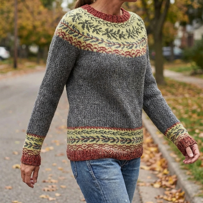 Céliane™ | Pull Feuillage Nordique