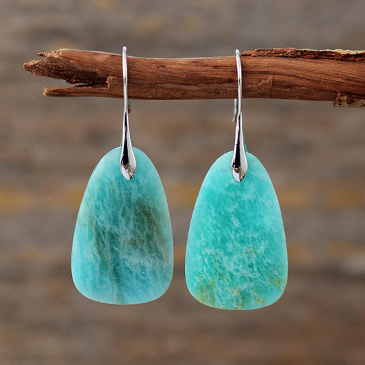 Clara | Boucles d’Oreilles Vintage à Pierre Turquoise