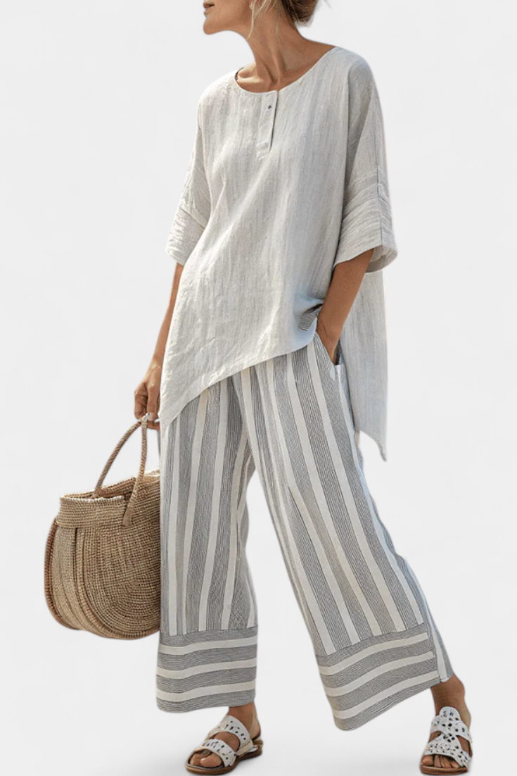 Colette™ | Ensemble Haut Pantalon Tombe Juste
