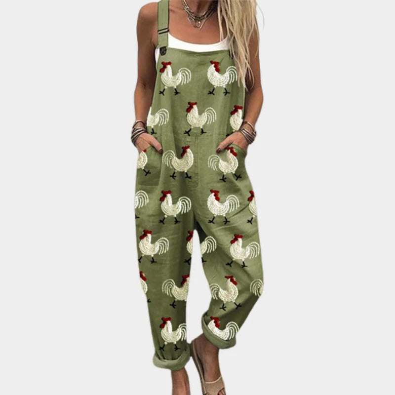 Ninon™ | Pantalon Poches Poules
