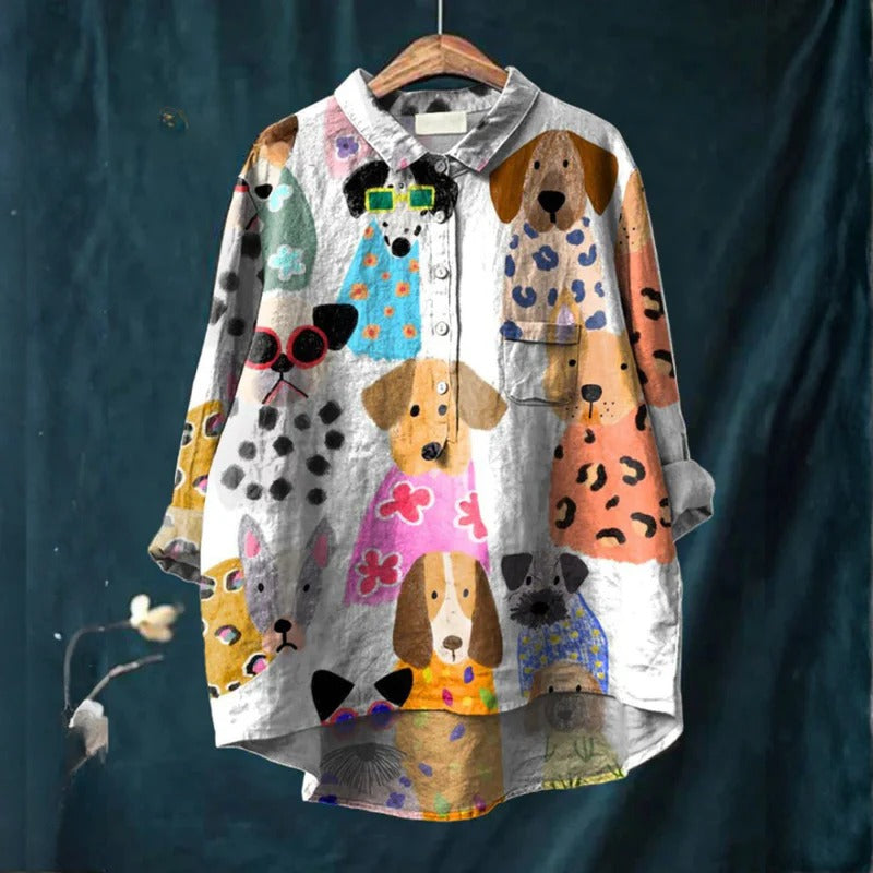 Marcelline™ | Chemise Chiens Illustrés