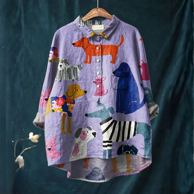 Marcelline™ | Chemise Chiens Illustrés