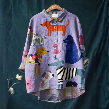 Marcelline™ | Chemise Chiens Illustrés
