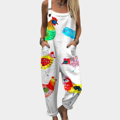 Ninon™ | Pantalon Poches Poules