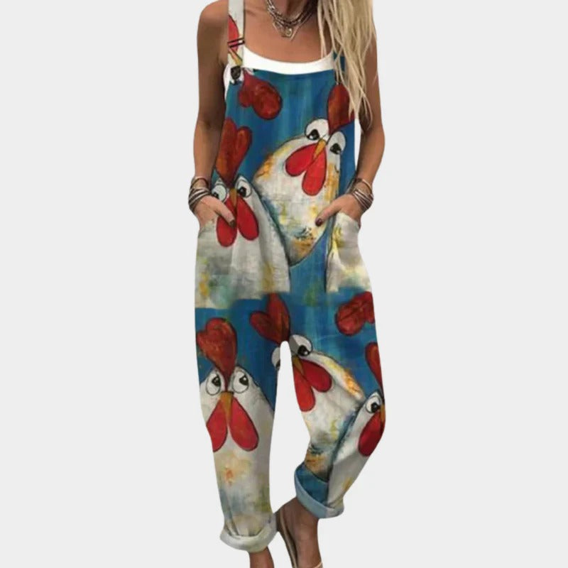 Ninon™ | Pantalon Poches Poules