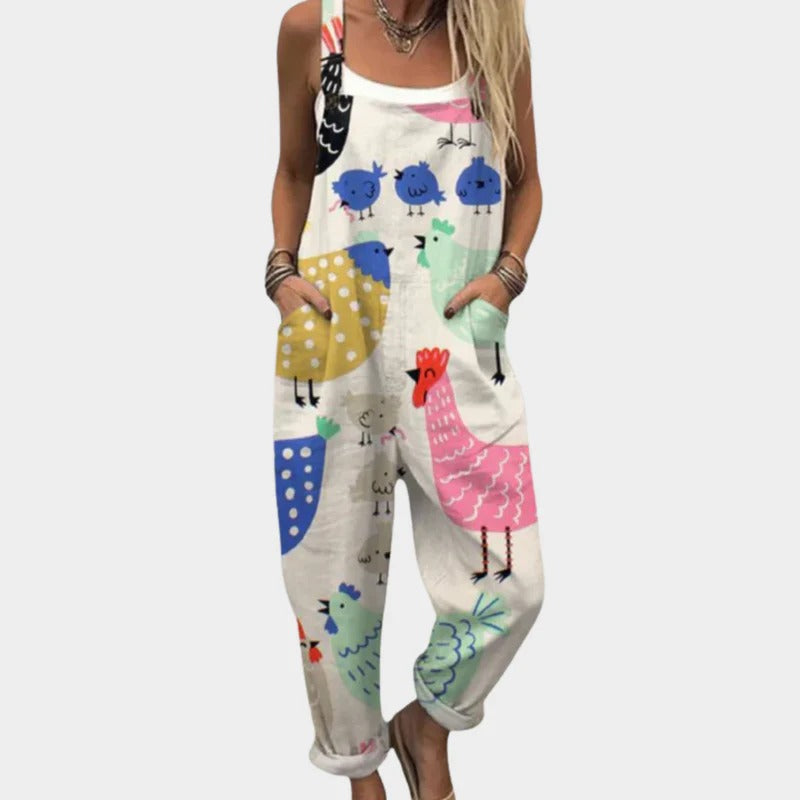 Ninon™ | Pantalon Poches Poules