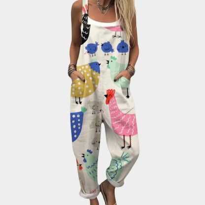 Ninon™ | Pantalon Poches Poules