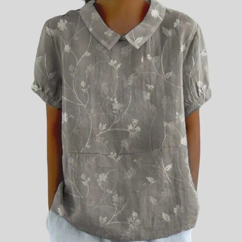 Élodine™ | Blouse Minimaliste Motif