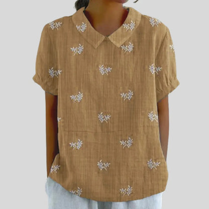 Élodine™ | Blouse Minimaliste Motif