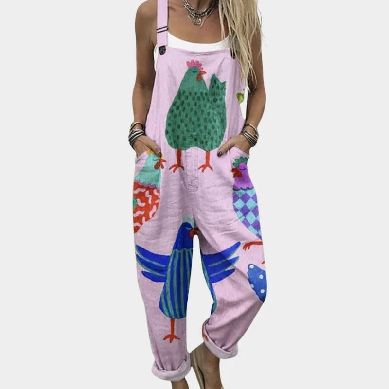 Ninon™ | Pantalon Poches Poules