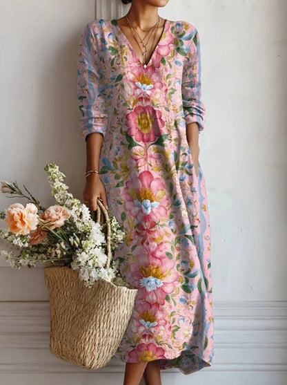Amélia™ | Robe Artistique Florale Moderne