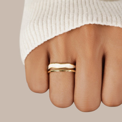Évania™ | Bague Dorée Ajustable