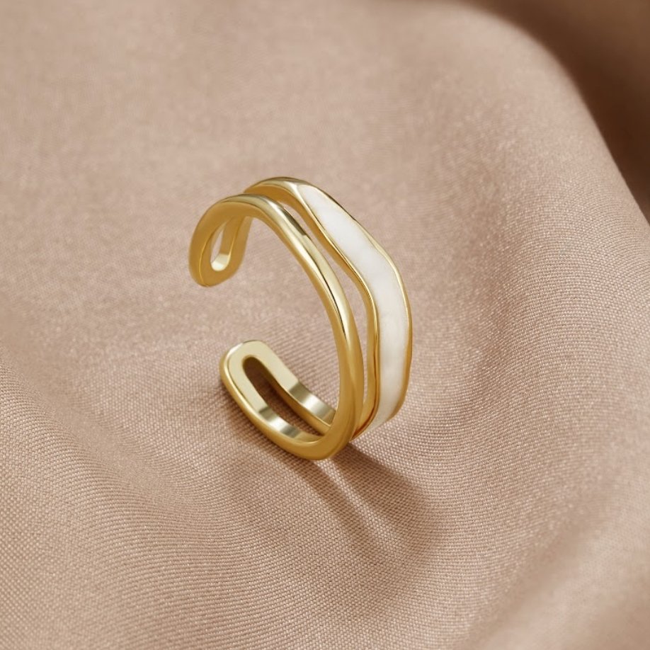 Évania™ | Bague Dorée Ajustable