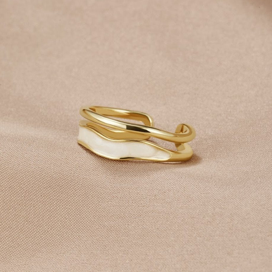 Évania™ | Bague Dorée Ajustable