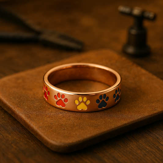 Amandine™ | Bague Patte Colorée