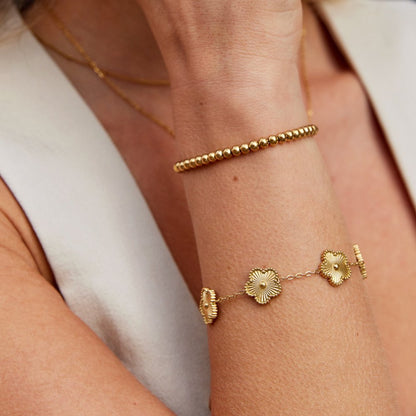 Élorisse™ | Bracelet Or Perlé