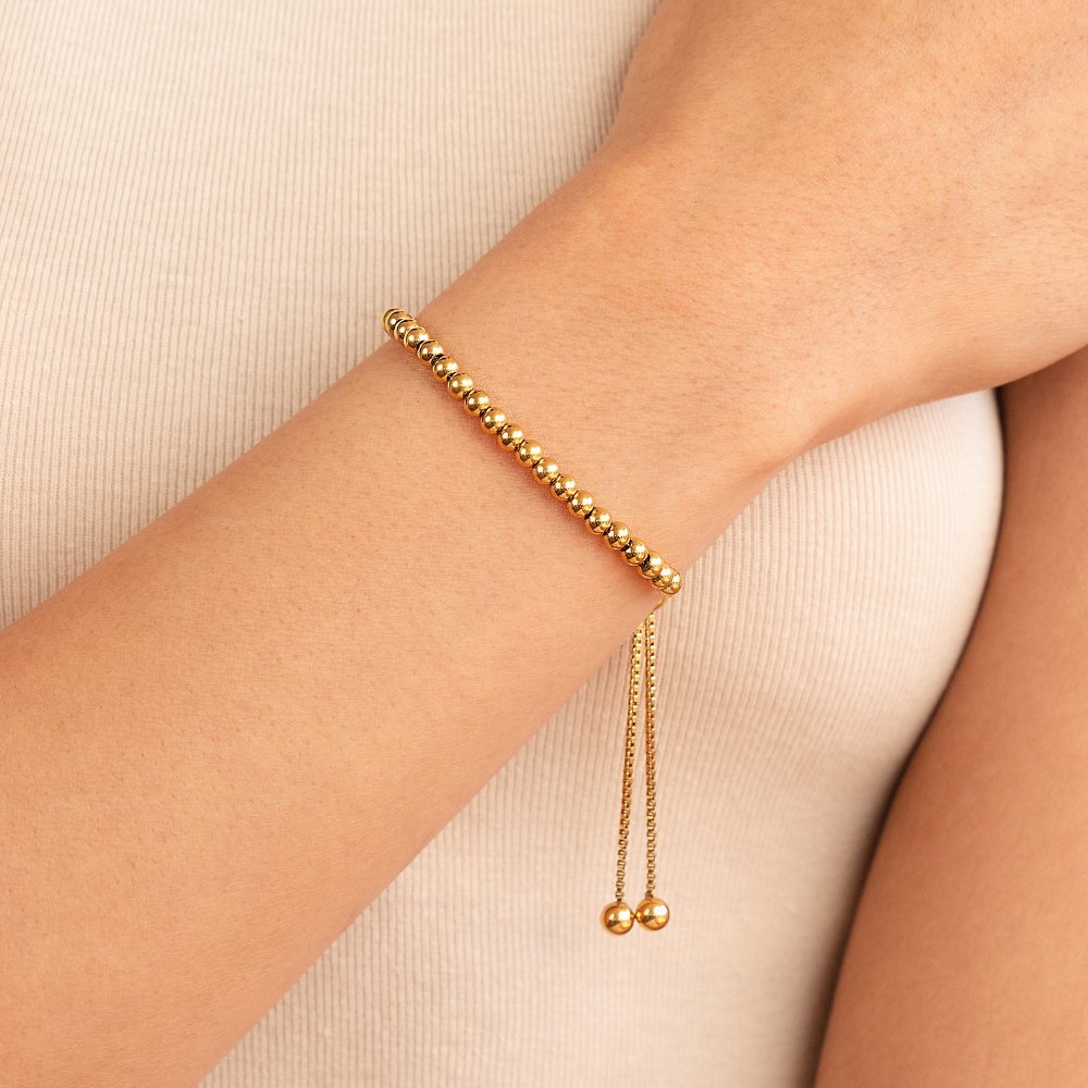 Élorisse™ | Bracelet Or Perlé