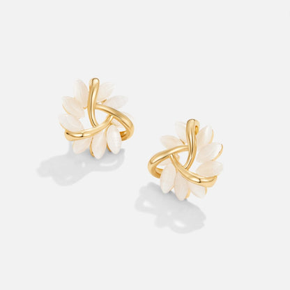Lysandra™ | Boucles Fleur Opale Or