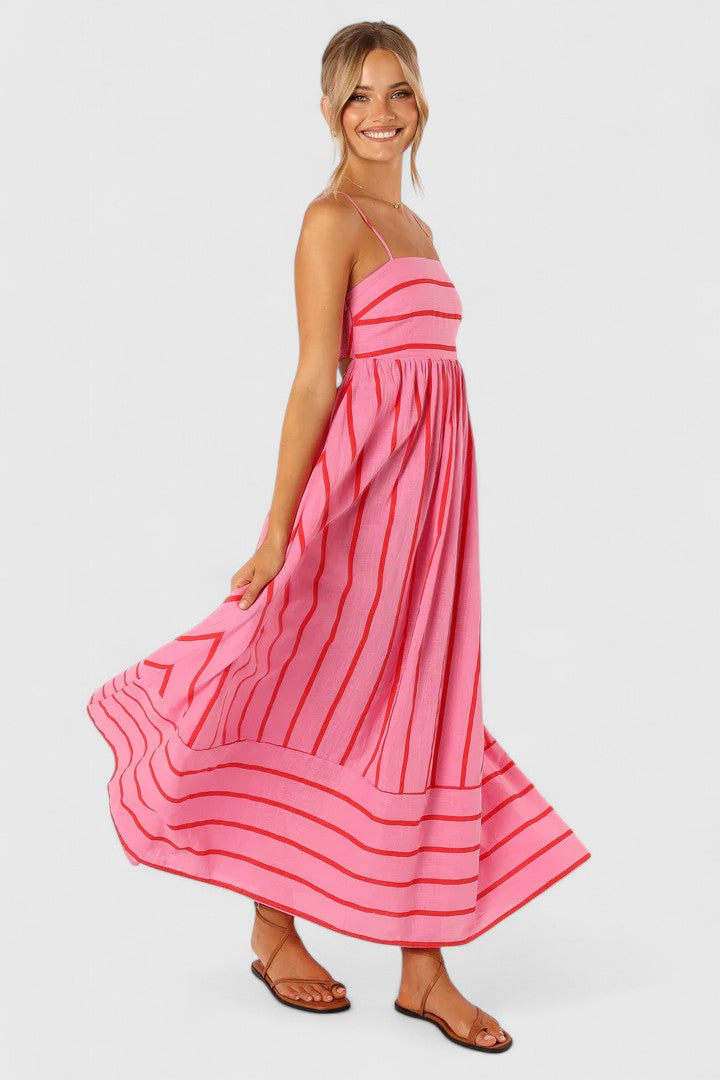 Zéliane™ | Robe Rayée Bretelles