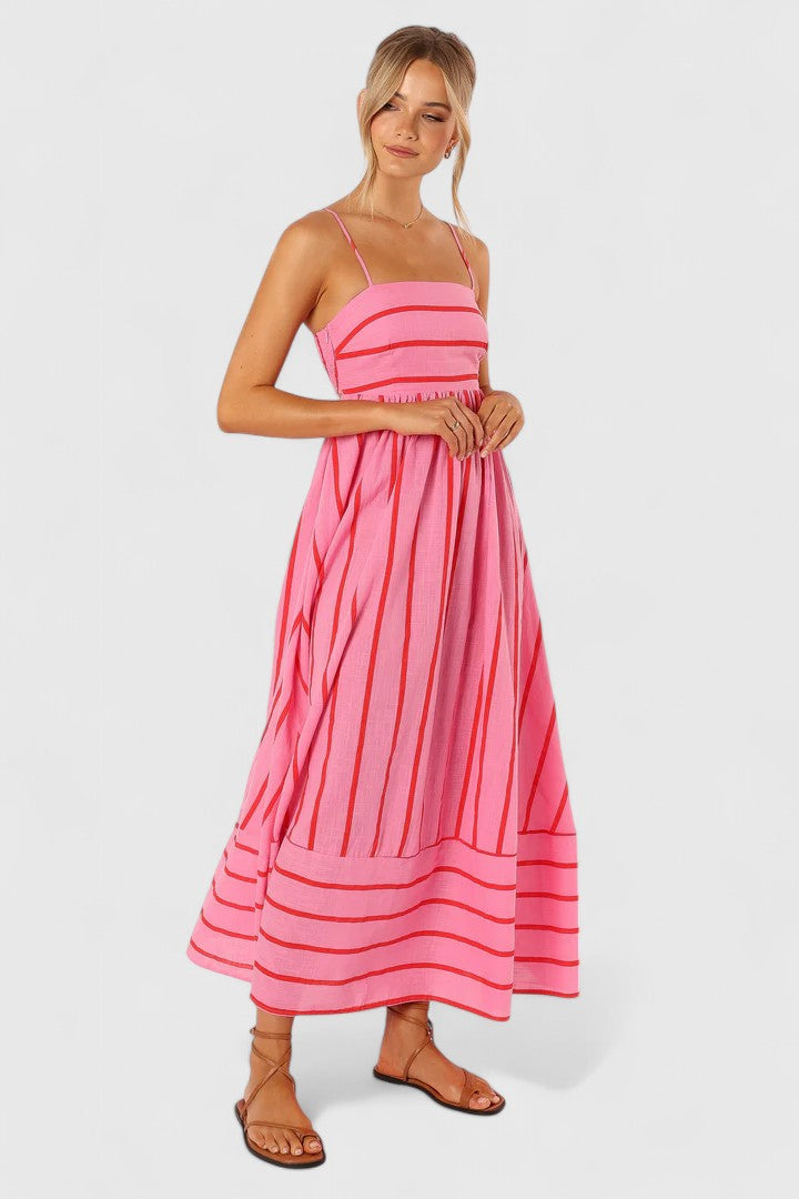 Zéliane™ | Robe Rayée Bretelles