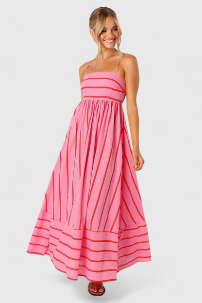 Zéliane™ | Robe Rayée Bretelles