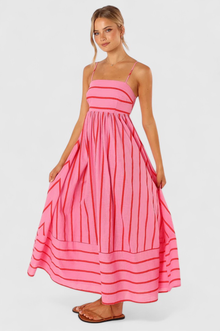 Zéliane™ | Robe Rayée Bretelles