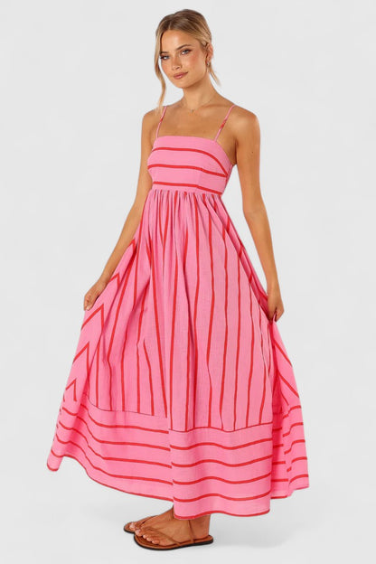 Zéliane™ | Robe Rayée Bretelles
