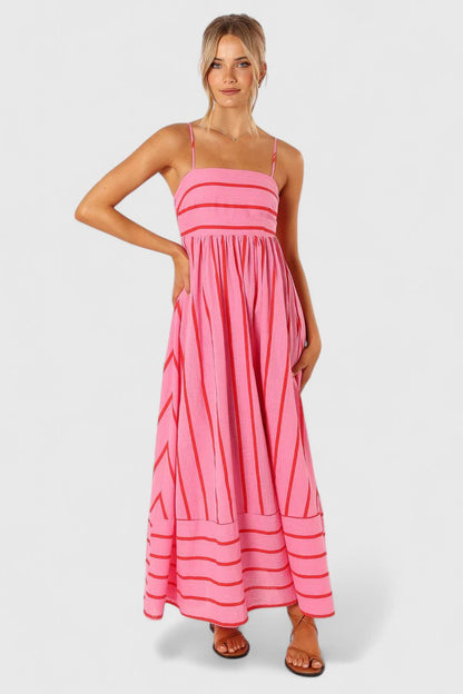 Zéliane™ | Robe Rayée Bretelles