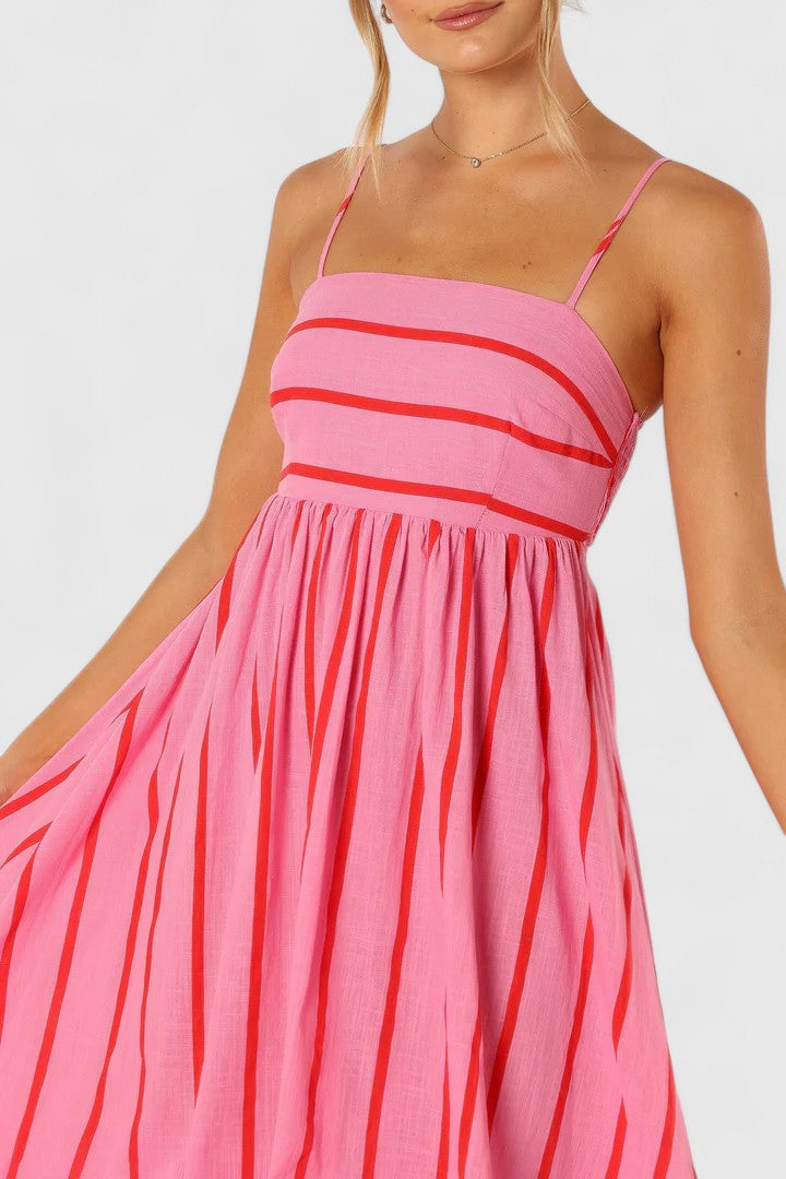 Zéliane™ | Robe Rayée Bretelles