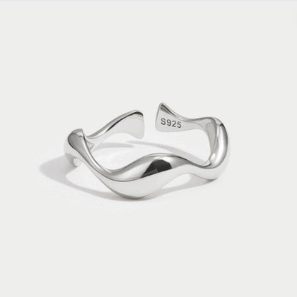 Isaline™ | Bague Argent Ondulée