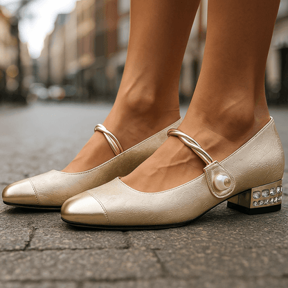 Nora | Talons Élégants à Détail Perlé