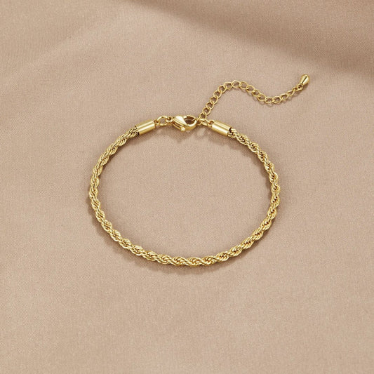 Élorina™ | Bracelet Or Torsadé