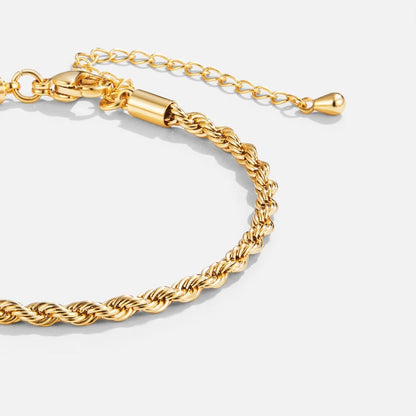 Élorina™ | Bracelet Or Torsadé