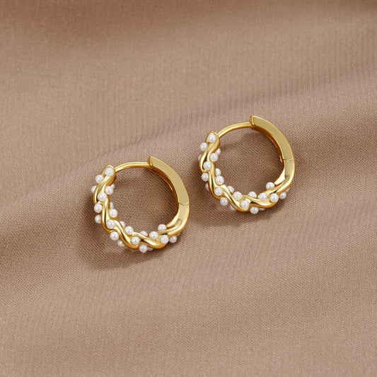 Doriane™ | Créoles Or Perles