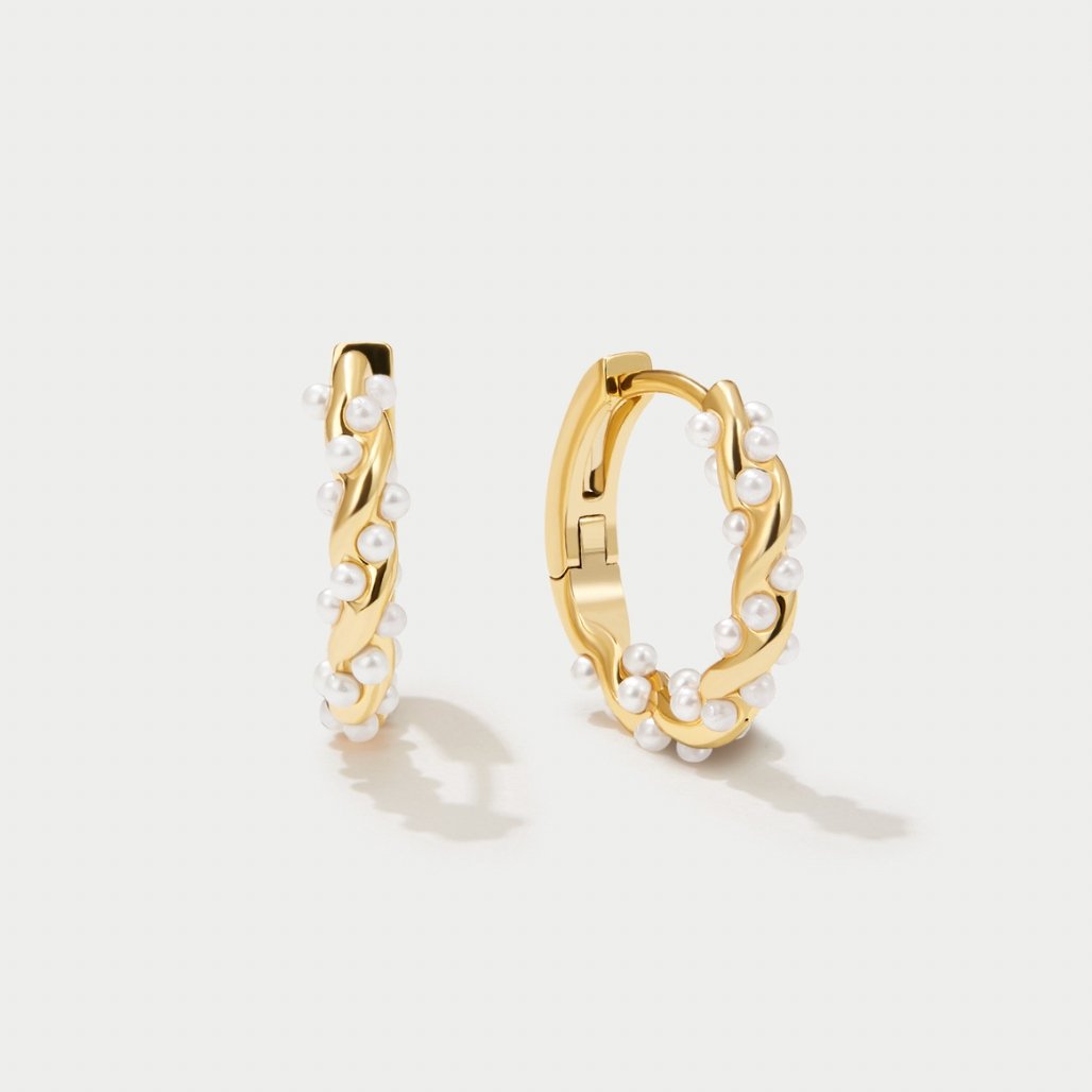 Doriane™ | Créoles Or Perles